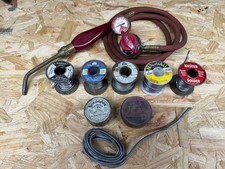 Vintage Prest-O-Lite Type 403 Acetylene Torch UNTESTED w/ LOT solder rosin picture