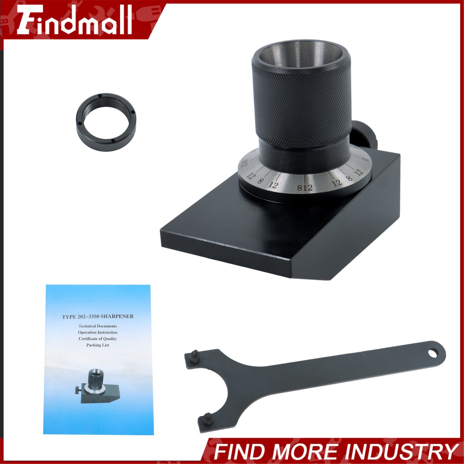 Findmall Industrial 5C Collet Grind Fixture With Angle Adjustment for End Mills Findmall Industrial 5C Collet Grind Fixture With Angle Adjustment for End Mills