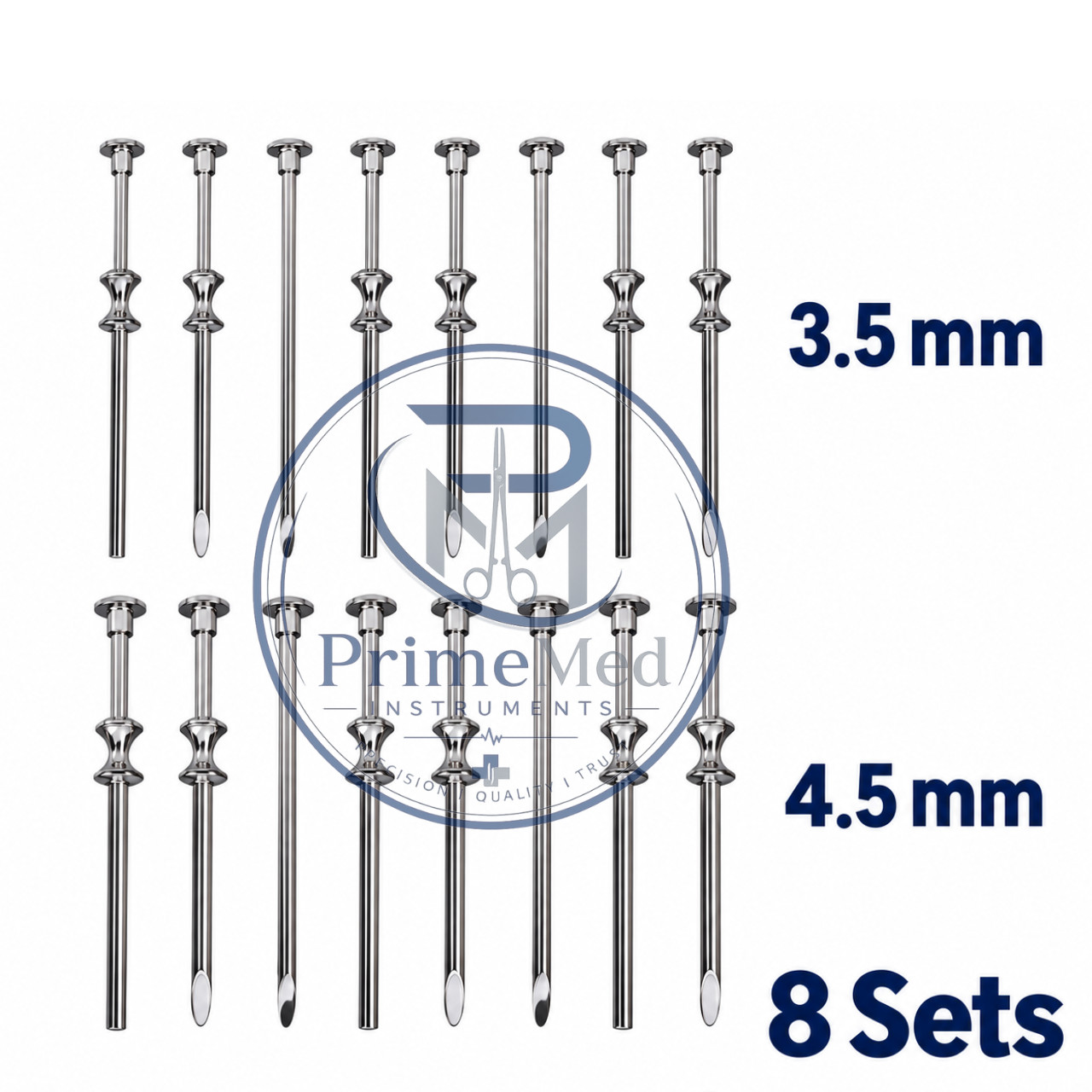 HRT Trocar 3.5,mm and 4.5mm Hormone Replacement Pellet insertion trocars 8 Sets HRT Trocar 3.5,mm and 4.5mm Hormone Replacement Pellet insertion trocars 8 Sets