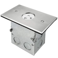 ENERLITES 1-Gang Screw Cap Floor Box Kit, 5
