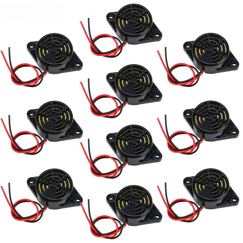 10PCS 95dB (3 – 24 VDC) 12V DC Continuous Beep SFM-27 Active Piezo Buzzer 10PCS 95dB (3 – 24 VDC) 12V DC Continuous Beep SFM-27 Active Piezo Buzzer