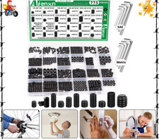 775PCS Metric +SAE Set Screw Assortment Kit Hex Socket Head Cup Point Set Sc picture