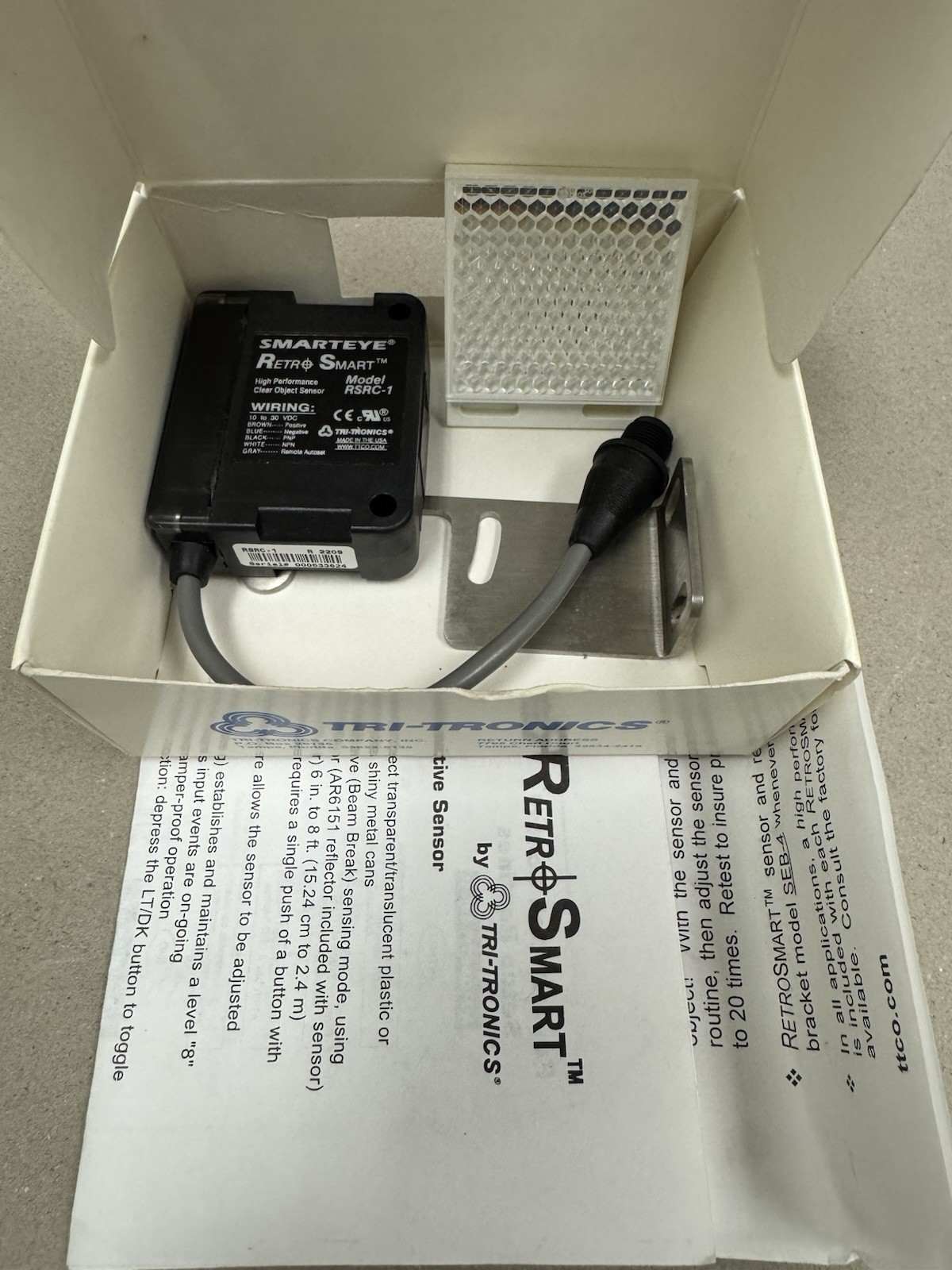 NEW Tri-Tronics SMART EYE RSRC-1 RetroSmart Clear Object Sensor Kit 19922 NEW Tri-Tronics SMART EYE RSRC-1 RetroSmart Clear Object Sensor Kit 19922