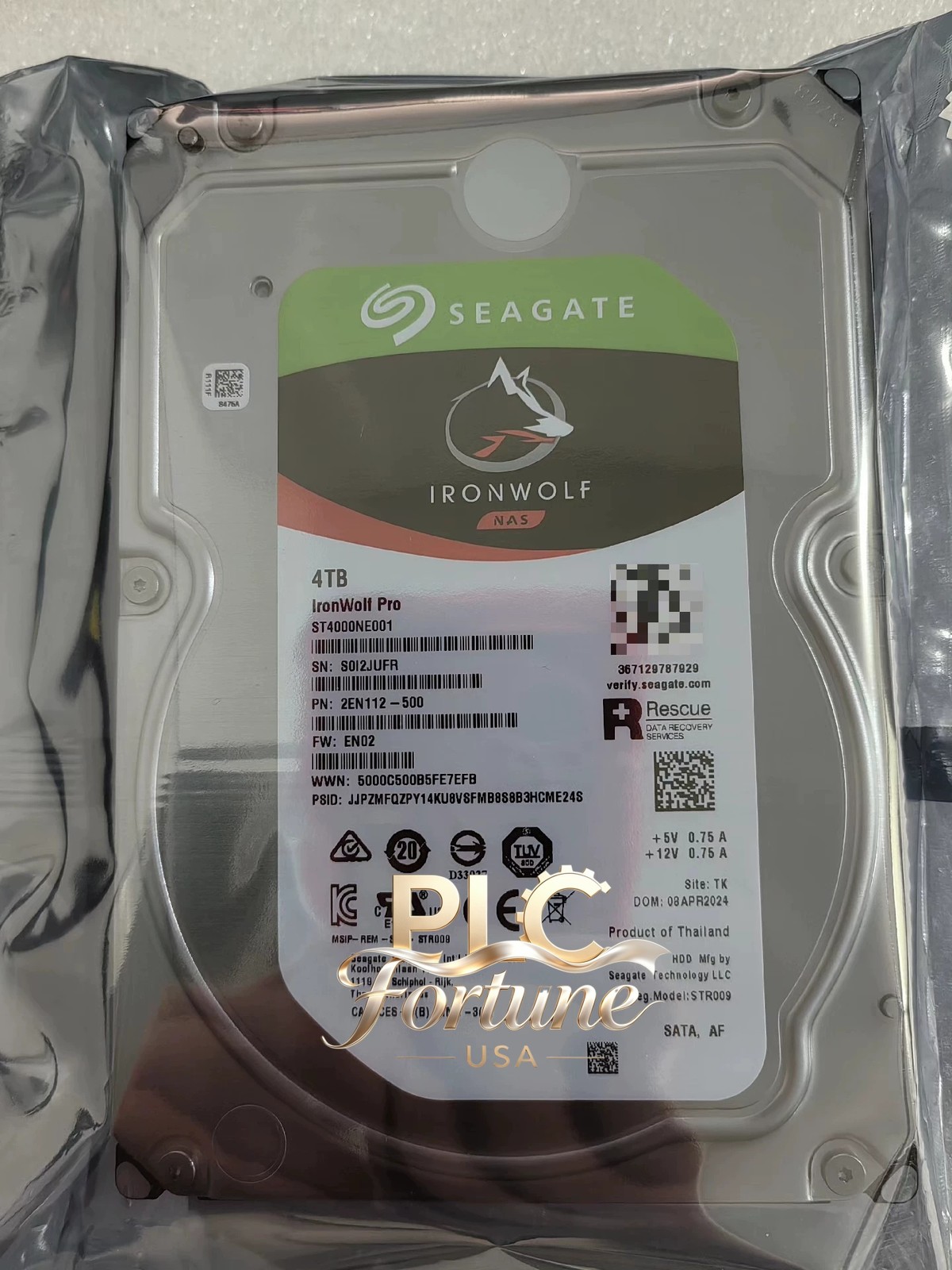 1PCS New Seagate ST4000NE001 IronWolf Pro 4TB 7200RPM 256MB SATA 3.5 1PCS New Seagate ST4000NE001 IronWolf Pro 4TB 7200RPM 256MB SATA 3.5
