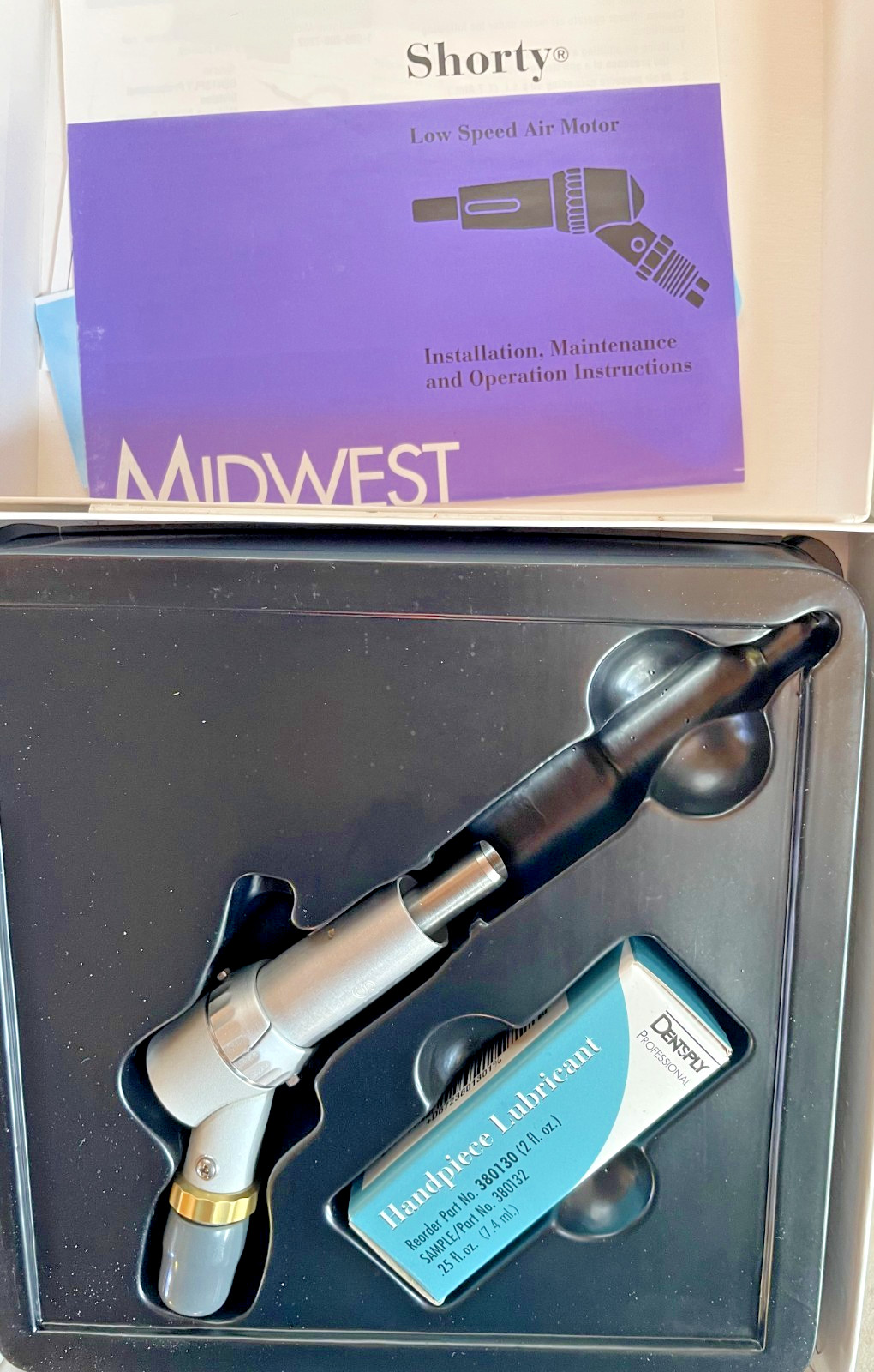 MIDWEST Shorty Air Motor Two-Speed 4 hole 710024D Dental Handpiece - NEW MIDWEST Shorty Air Motor Two-Speed 4 hole 710024D Dental Handpiece - NEW