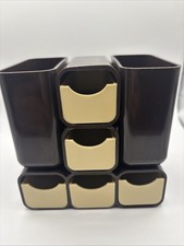 Vintage Mid Century Modern Plastic Mini Drawer Storage Caddy Desk Organizer picture