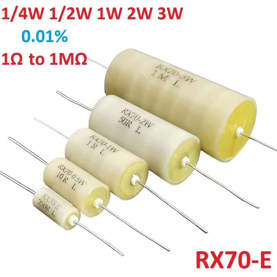 1/4W 1/2W 1W 2W 3W RX70-E High precision Instrumentation Sampling Resistor 0.01%