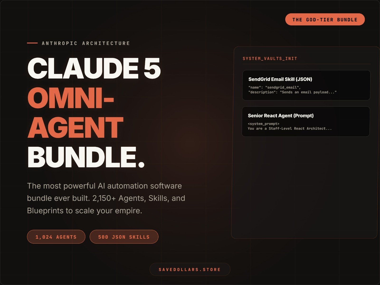 Claude 5 Ultimate Omni-Agent Bundle | 2,150+ Prompts, Skills & CLI Commands | De Claude 5 Ultimate Omni-Agent Bundle | 2,150+ Prompts, Skills & CLI Commands | De