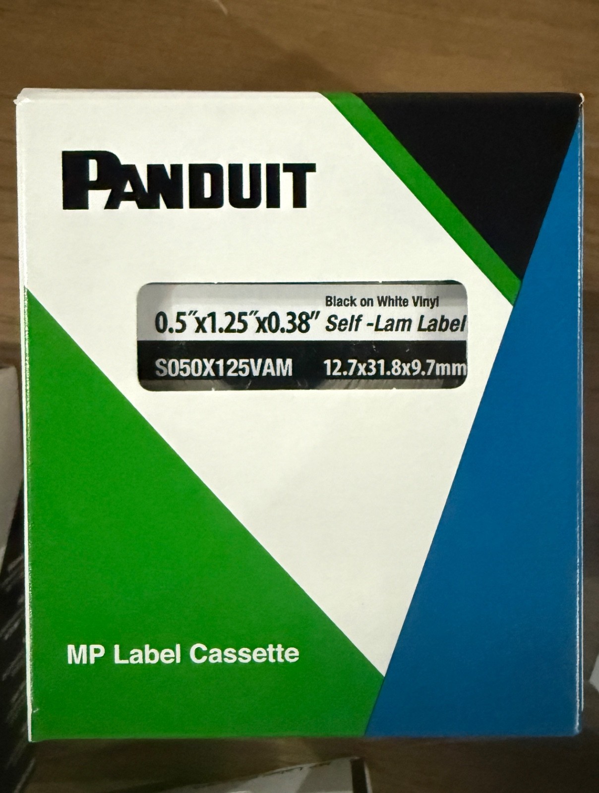PANDUIT S050X125VAM MP Cassette Self-Laminating Vinyl Label .50 PANDUIT S050X125VAM MP Cassette Self-Laminating Vinyl Label .50