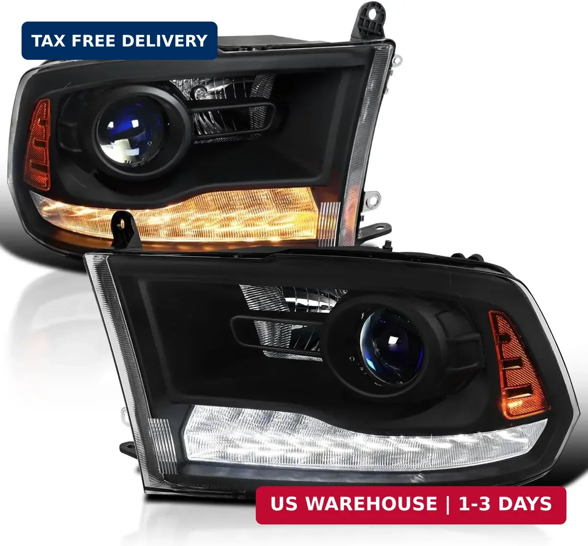 LED Black Switchback Projector Headlights LED Black Switchback Projector Headlights