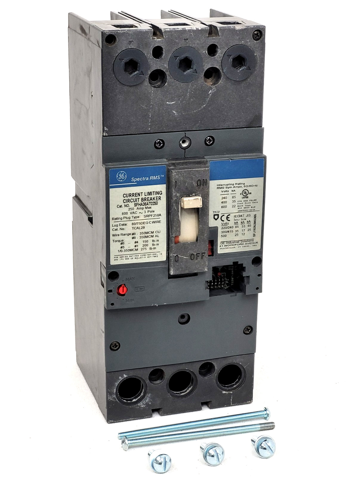 SFHA36AT0250 GE 250 Amp Circuit Breaker Frame Only w/ Hardware - Next Day Option SFHA36AT0250 GE 250 Amp Circuit Breaker Frame Only w/ Hardware - Next Day Option