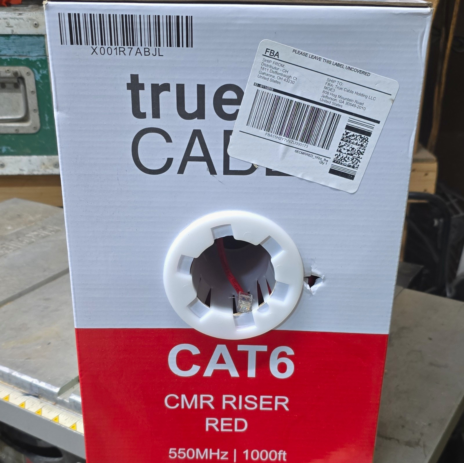 trueCABLE CAT6 CMR Riser Network Cable, Copper, Red, 1000 ft trueCABLE CAT6 CMR Riser Network Cable, Copper, Red, 1000 ft