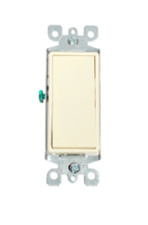 Leviton 5601-2T Leviton Decora Single Pole  Rocker Switch Lt Almond 1 box of 10 picture