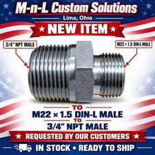 Chinese Mini X Or Skid (One) m22 x 1.5 DIN L male to 3/4