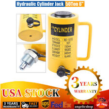 Hydraulic Cylinder Jack 50 Ton 150mm/6 inch Stroke Single Acting Solid Ram New picture