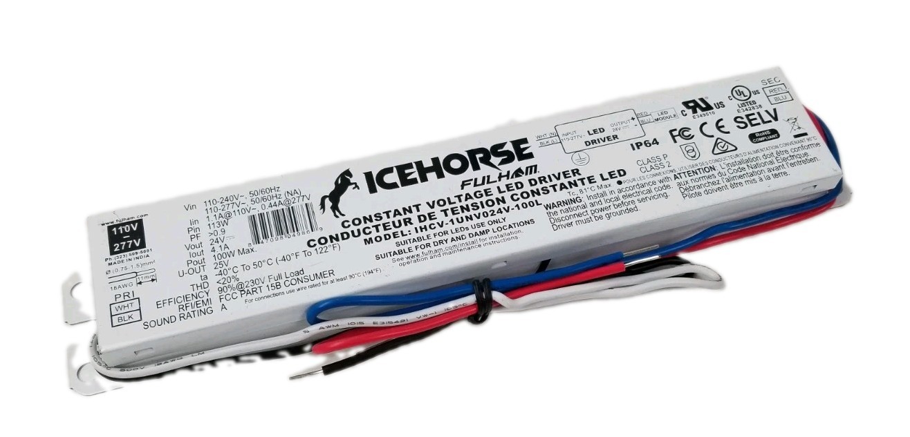 Fulham IceHorse IHCV-1UNV024V-100L LED Driver 110-244V In 100W 24V Out NEW