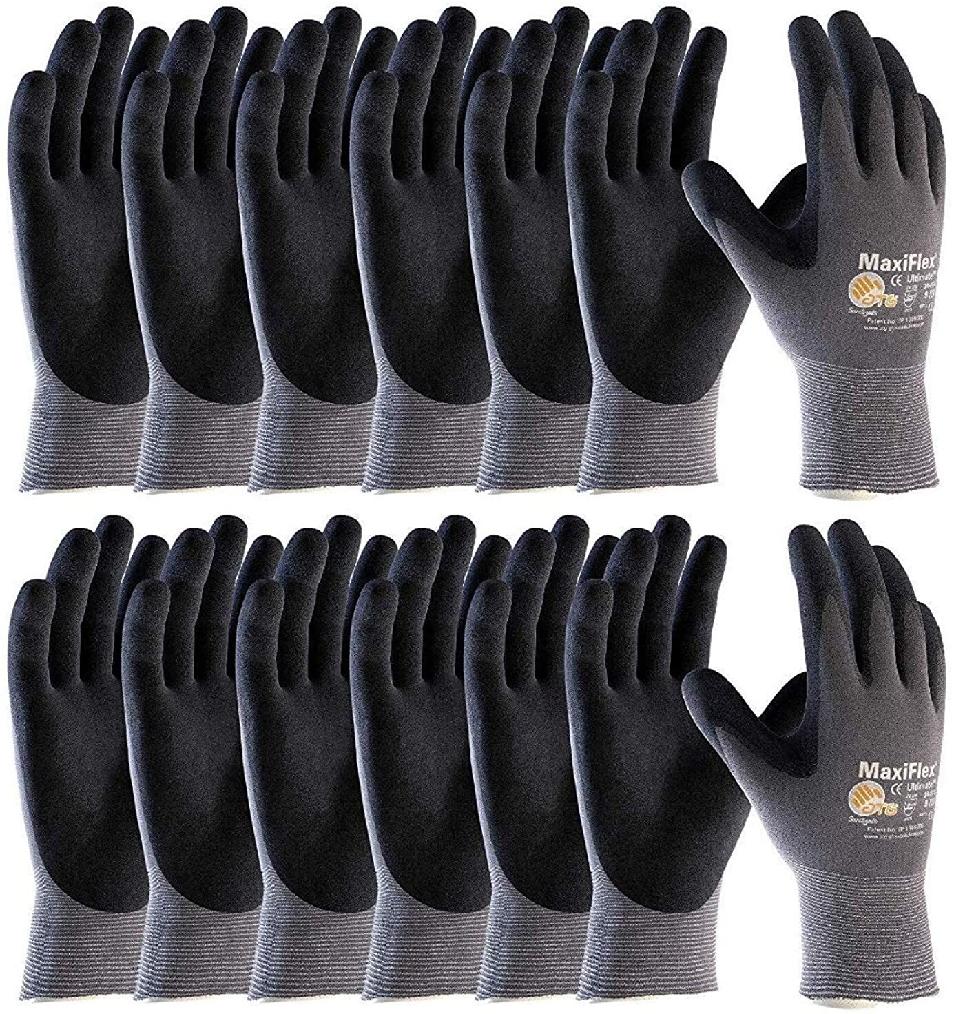 12- 34-874 MaxiFlex Foam Nitrile Grip Palm Coated PROTECTIVE WORK GLOVES MEDIUM 12- 34-874 MaxiFlex Foam Nitrile Grip Palm Coated PROTECTIVE WORK GLOVES MEDIUM