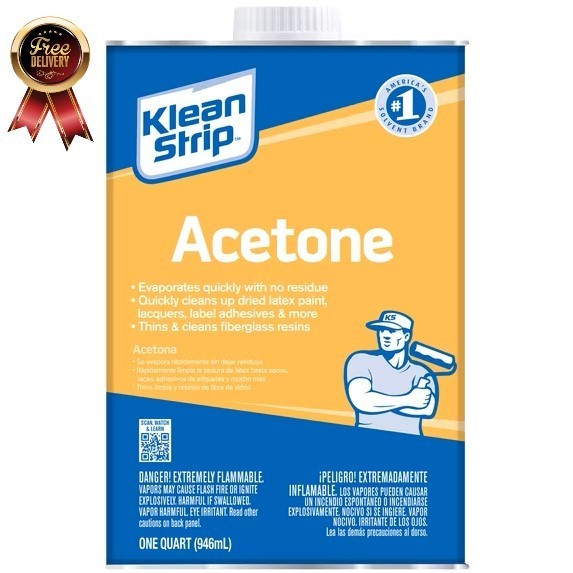 Klean Strip Acetone Special purpose Thinner 1 Quart Klean Strip Acetone Special purpose Thinner 1 Quart