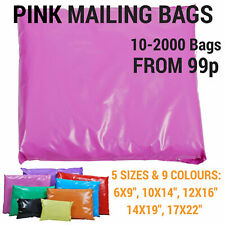 Coloured Mailing Bags Strong Polythene Postage Parcel Postal Seal Mixed All Size picture