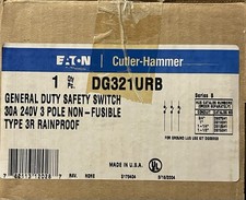 Eaton Cutler-Hammer DG321URB 30A 240V 3 Pole Non-Fused Safety Switch Disconnect picture