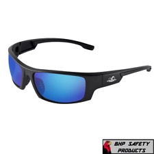 Bullhead Dorado Blue Mirror Matte/Black Safety Glasses Ballistic Rated Sun Z87+ picture