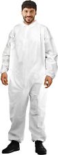 White Anti-Static High Performance Coverall Zipper Front Entry M-4XL 25pk picture