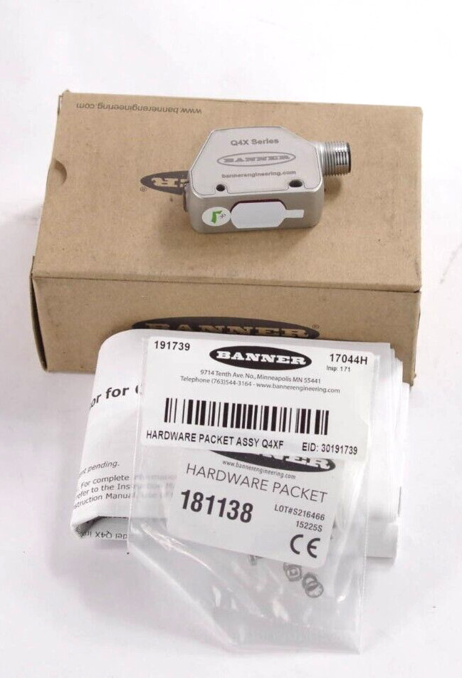 BANNER Q4XFPCOD310-Q8 97544 Q4X SERIES RUGGED LASER DISTANCE SENSOR -Surplus New BANNER Q4XFPCOD310-Q8 97544 Q4X SERIES RUGGED LASER DISTANCE SENSOR -Surplus New