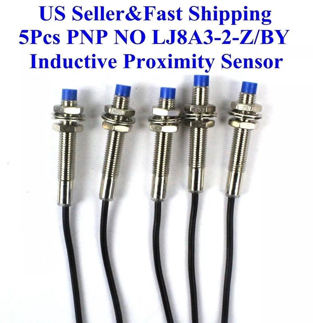 5Pcs PNP NO LJ8A3-2-Z/BY Inductive Proximity Sensor Switch DC6V-36V US 5Pcs PNP NO LJ8A3-2-Z/BY Inductive Proximity Sensor Switch DC6V-36V US