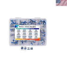 120Pcs RM063 RM065 Adjustable Trimmer Potentiometer Assortment Kit, Boxed picture