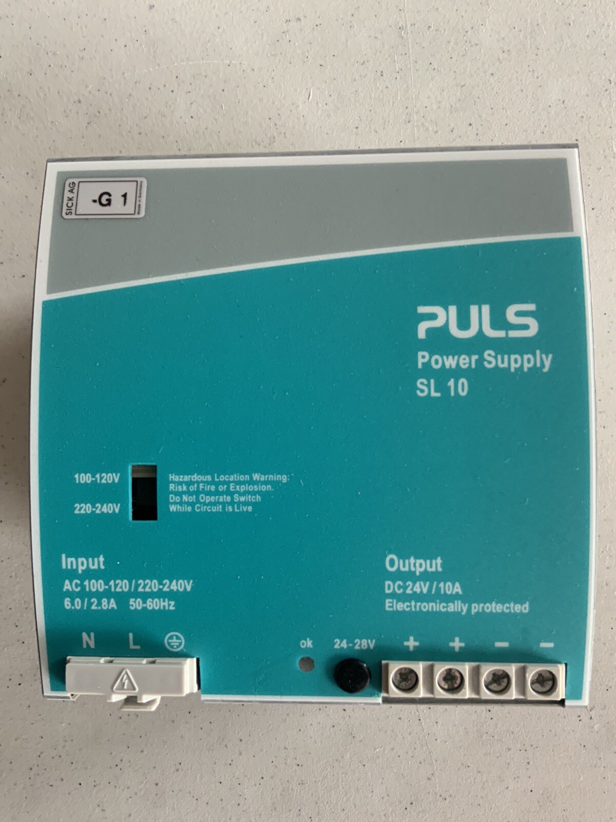 PULS SL10.105 DIN-RAIL SWITCHING MODE POWER SUPPLY PULS SL10.105 DIN-RAIL SWITCHING MODE POWER SUPPLY