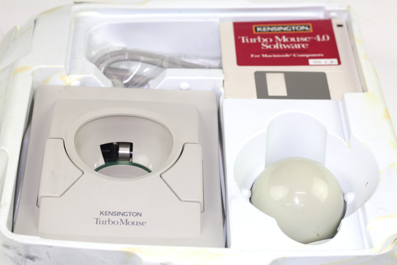 Vintage Kensington Turbo Mouse 4.0 Trackball For Macintosh