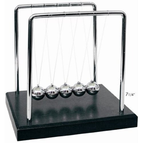 Newton's Cradle with 1 Inch Balance Balls and 7.25