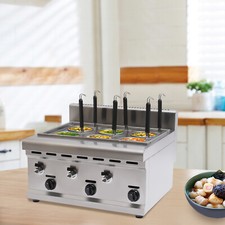 Commercial Pasta Cooking Machine Noodle Boiler 6 Holes Pasta Maker 3 Gas Knobs picture