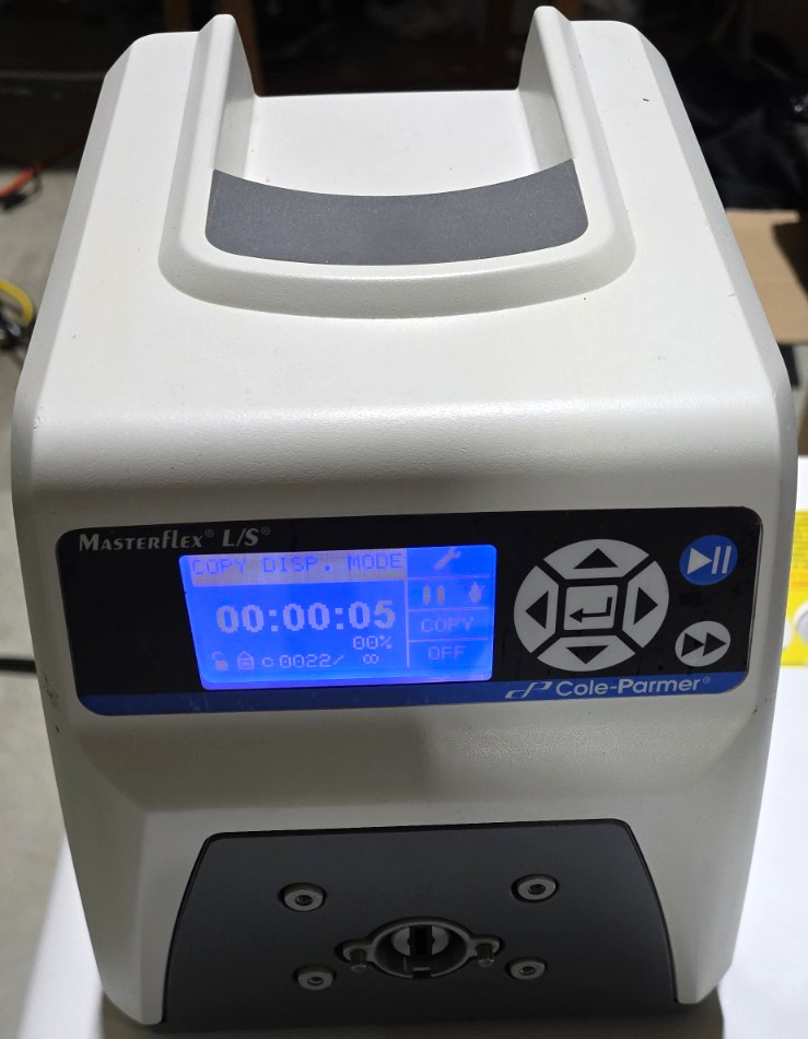 Cole-Parmer Masterflex L/S Peristaltic Pump Drive 07551-20 RS232 Audible Alarm Cole-Parmer Masterflex L/S Peristaltic Pump Drive 07551-20 RS232 Audible Alarm