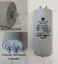 CBB60 120uF 250 Volt Start/Run Capacitor with Mounting Stud picture
